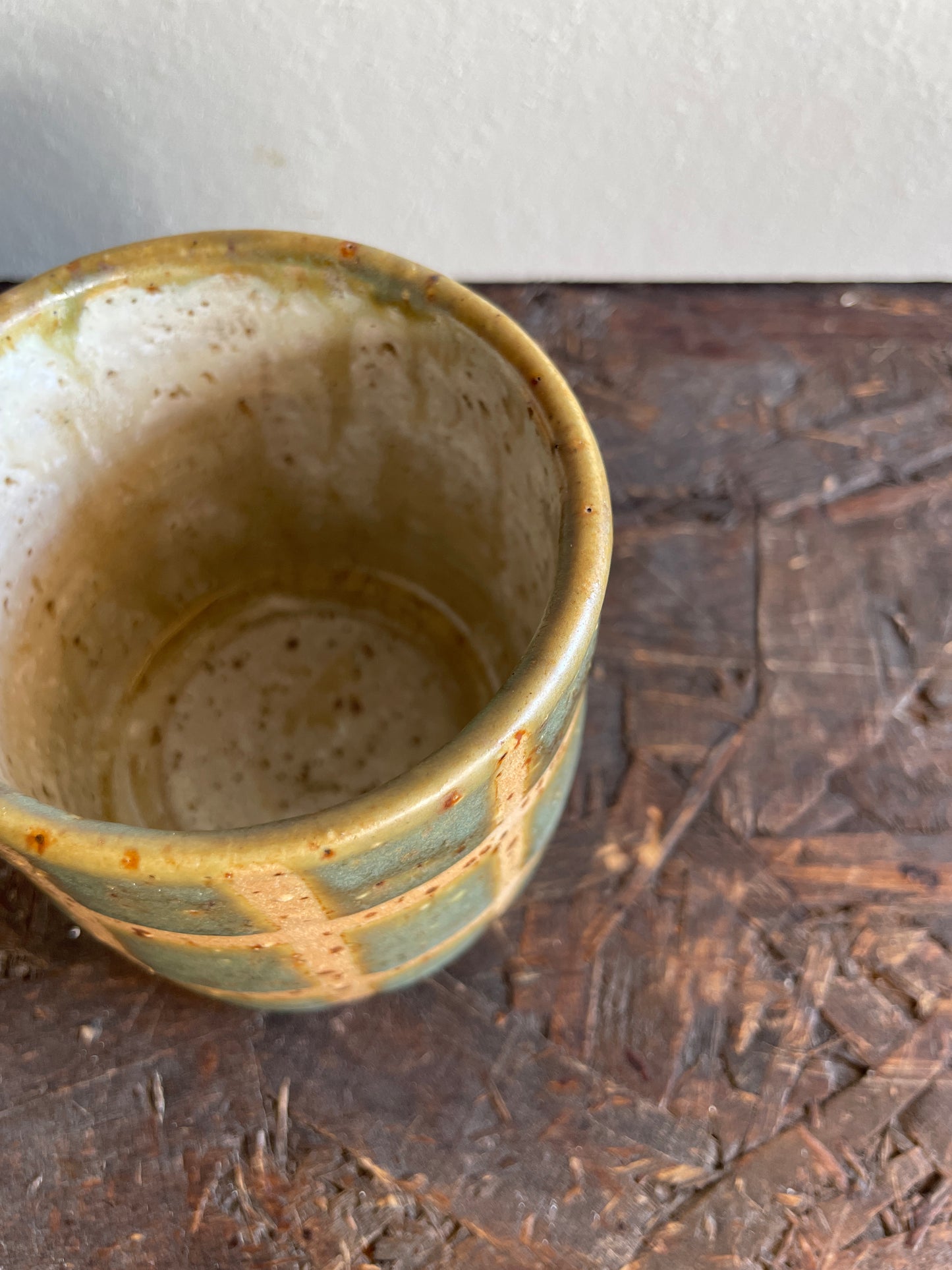 Mug Levante in verde, a quadri