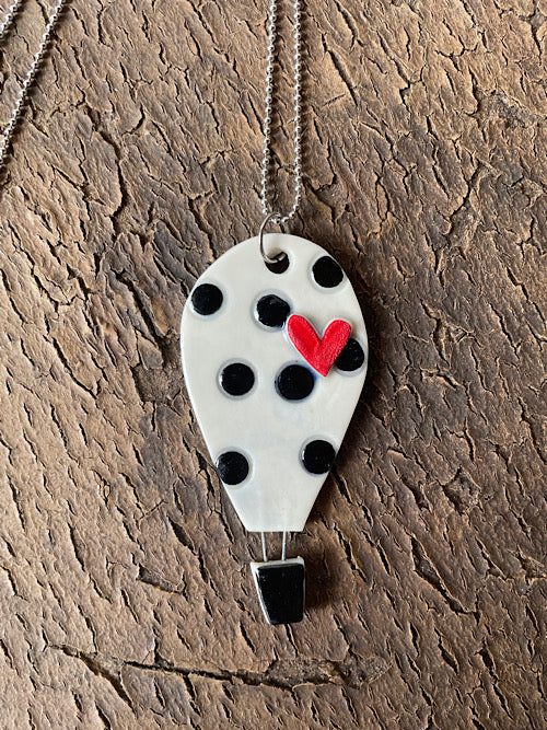 Collana Mongolfiera pois neri