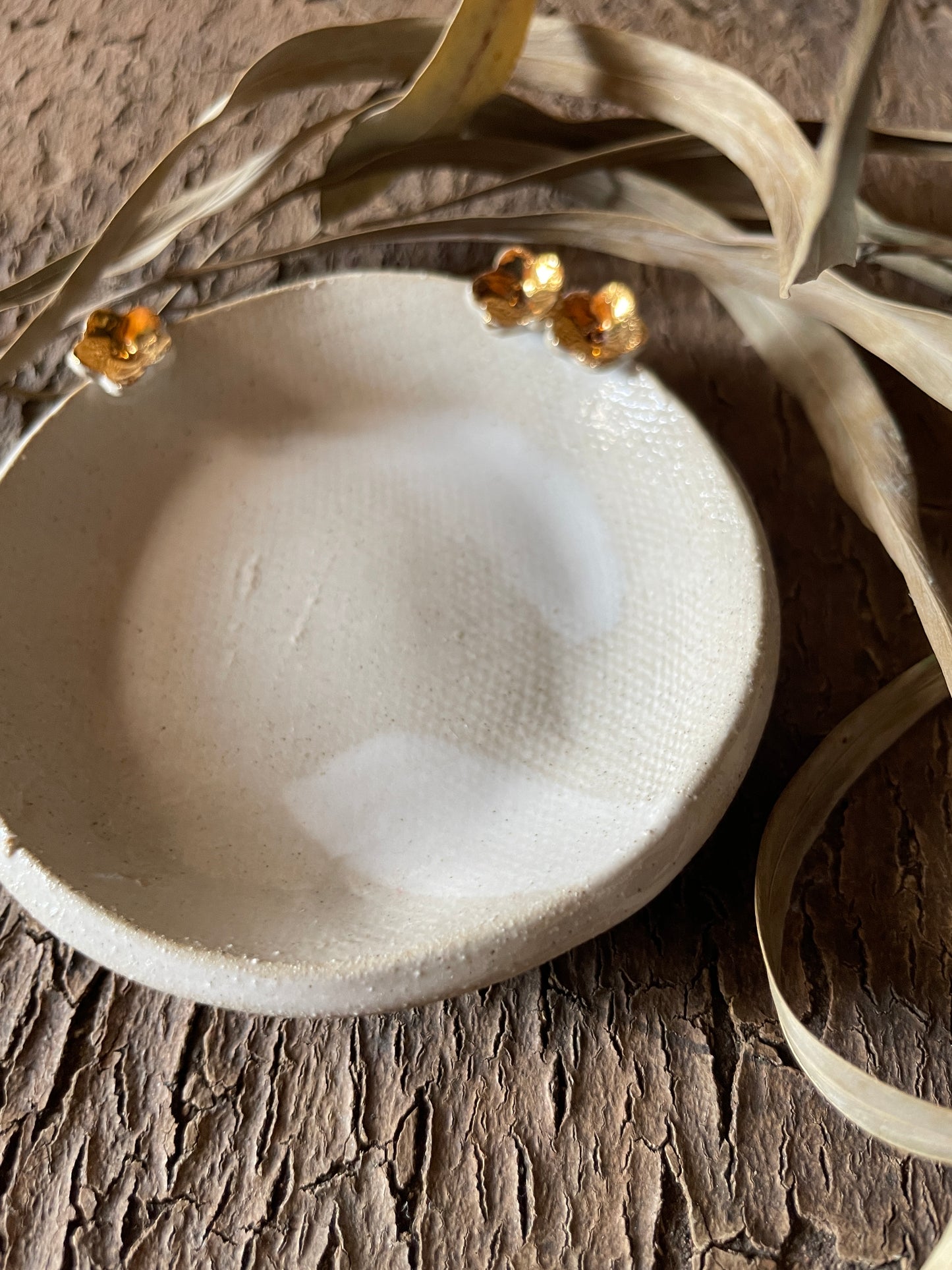 Piattino Ring dish "le fleur d'or" misura media