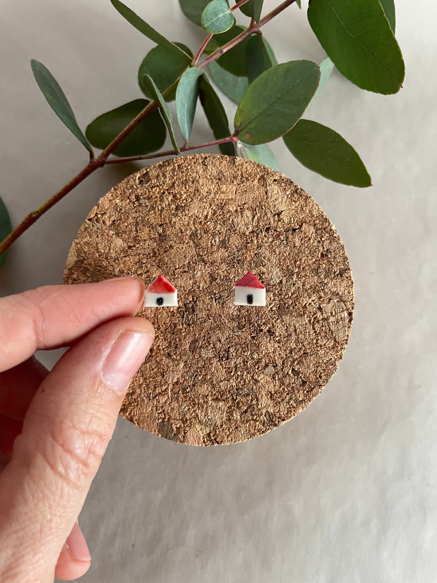 Orecchini casetta porcellana