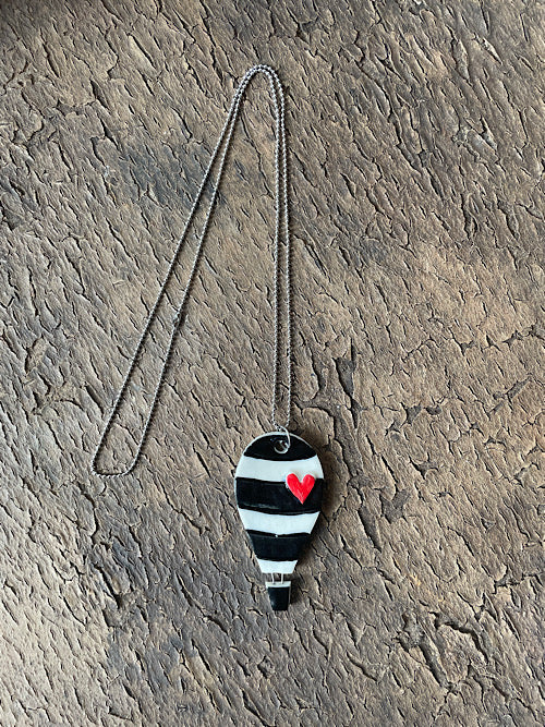 Collana Mongolfiera righe nere