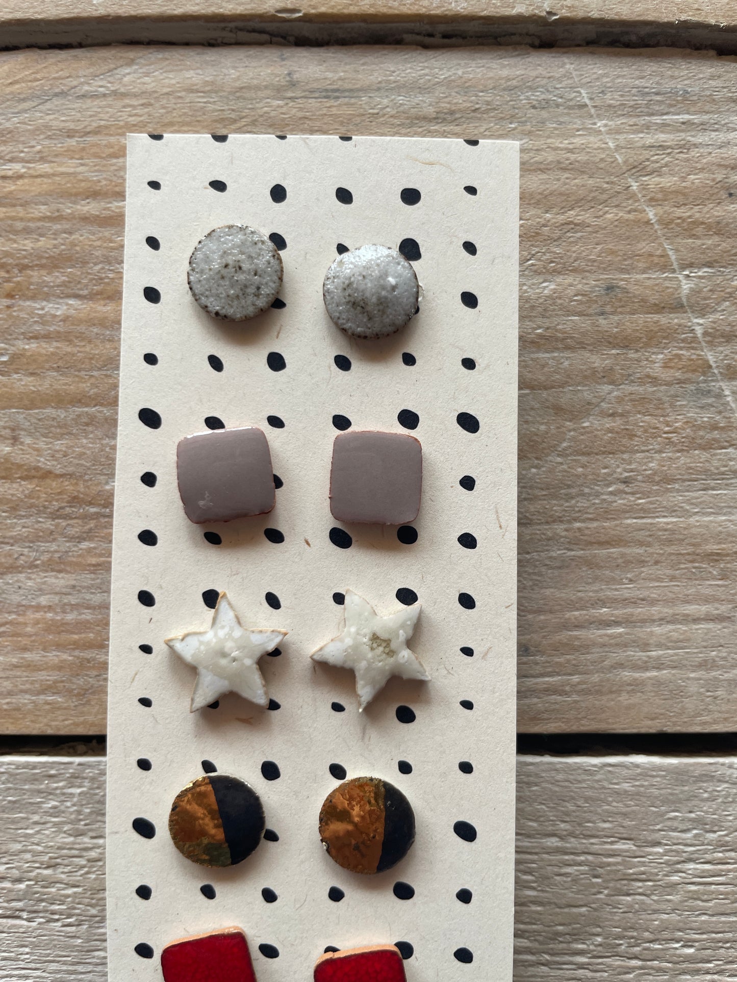 Set orecchini lobo (porcellana/gres/terracotta) #1