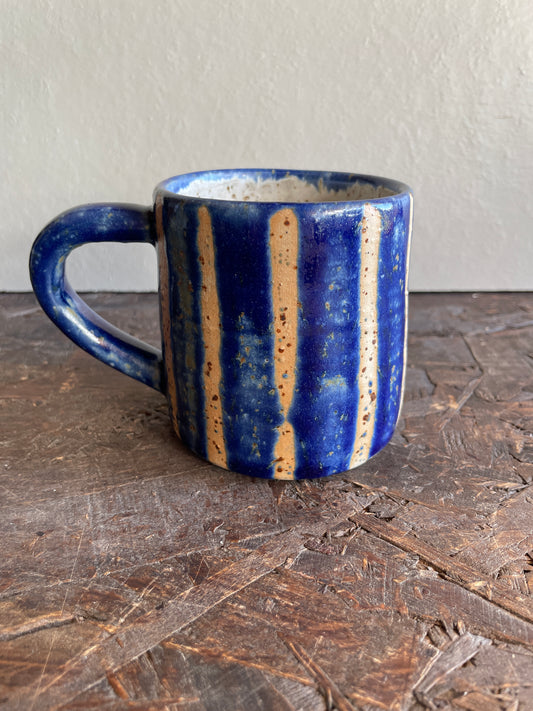Mug Levante in blu, a righe