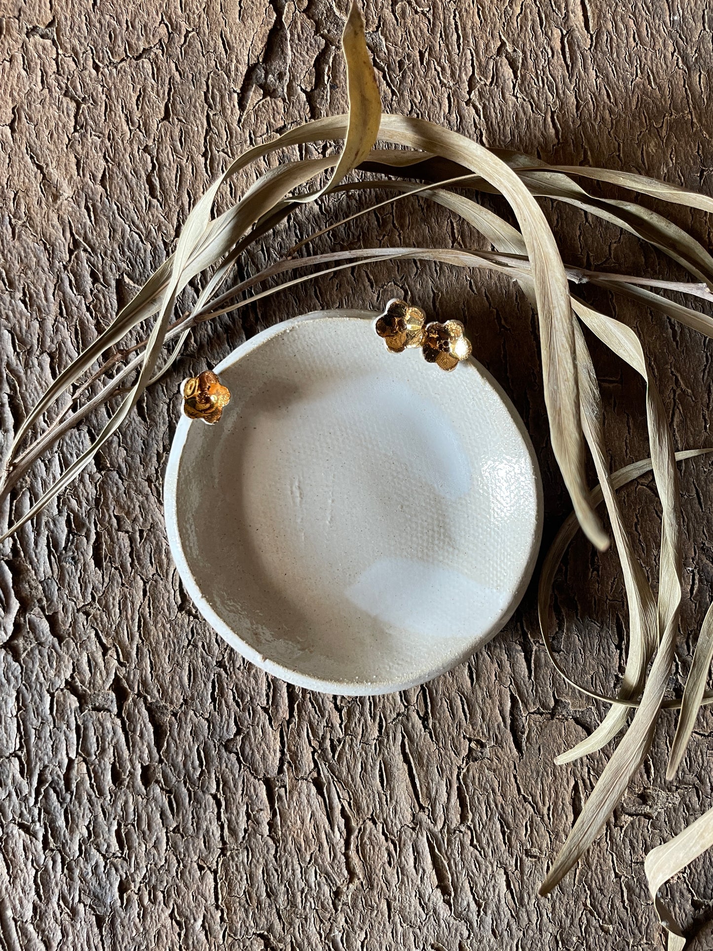 Piattino Ring dish "le fleur d'or" misura media