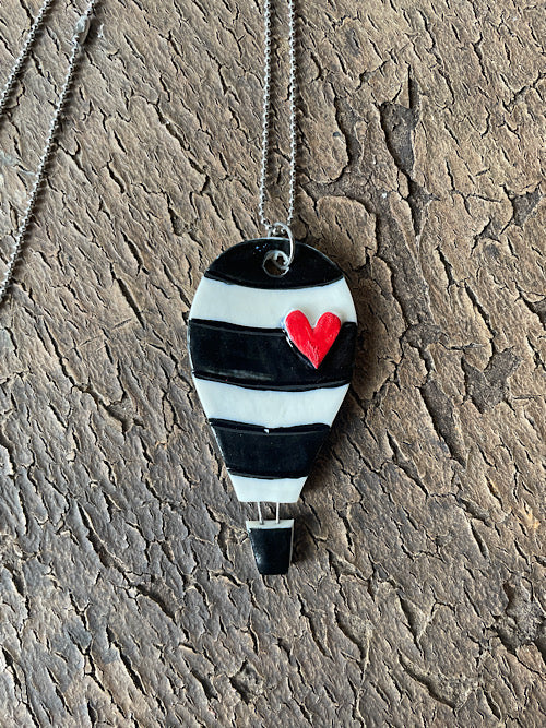 Collana Mongolfiera righe nere