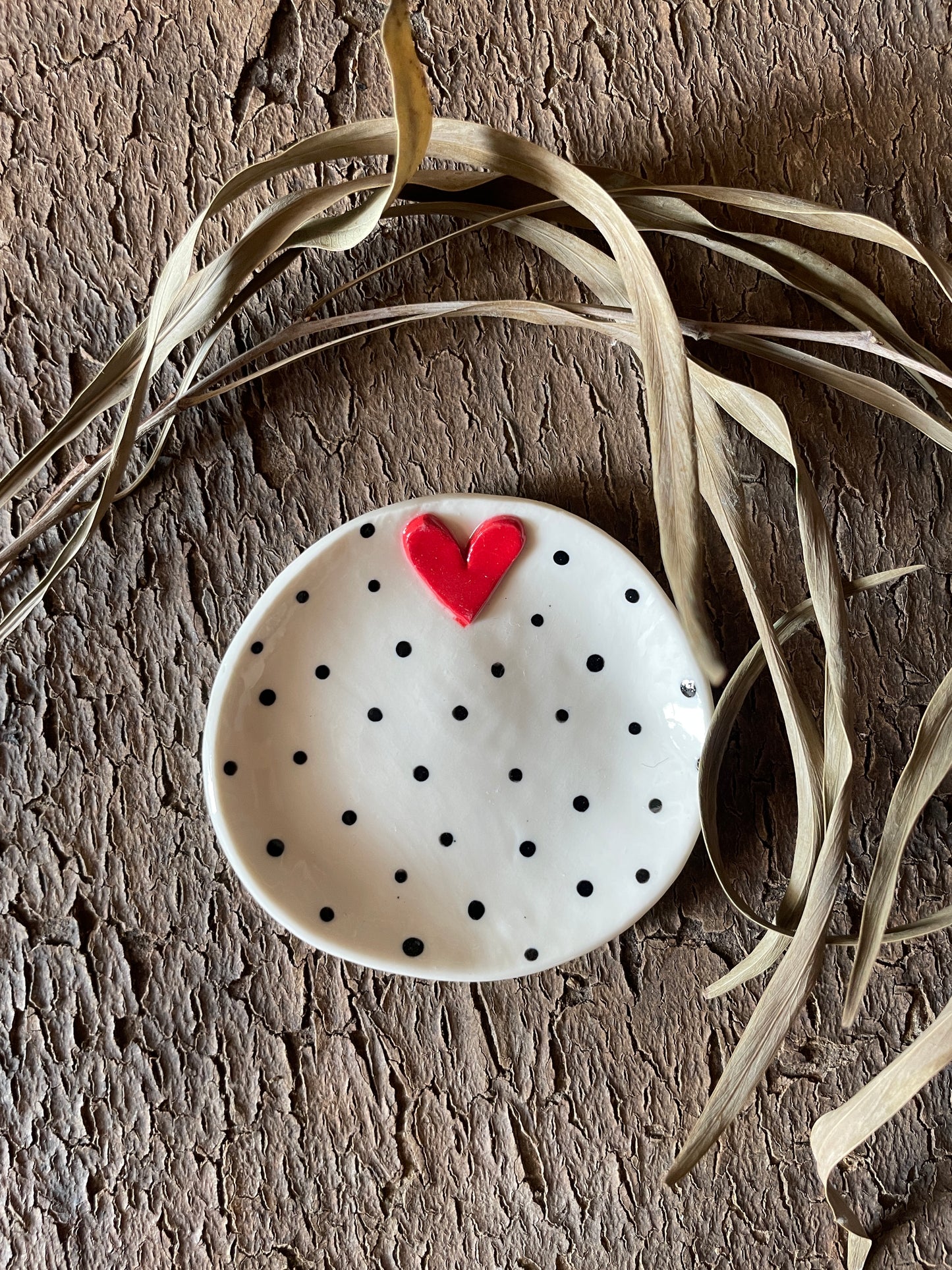 Piattino Sweet Detail pois(medio) porcellana