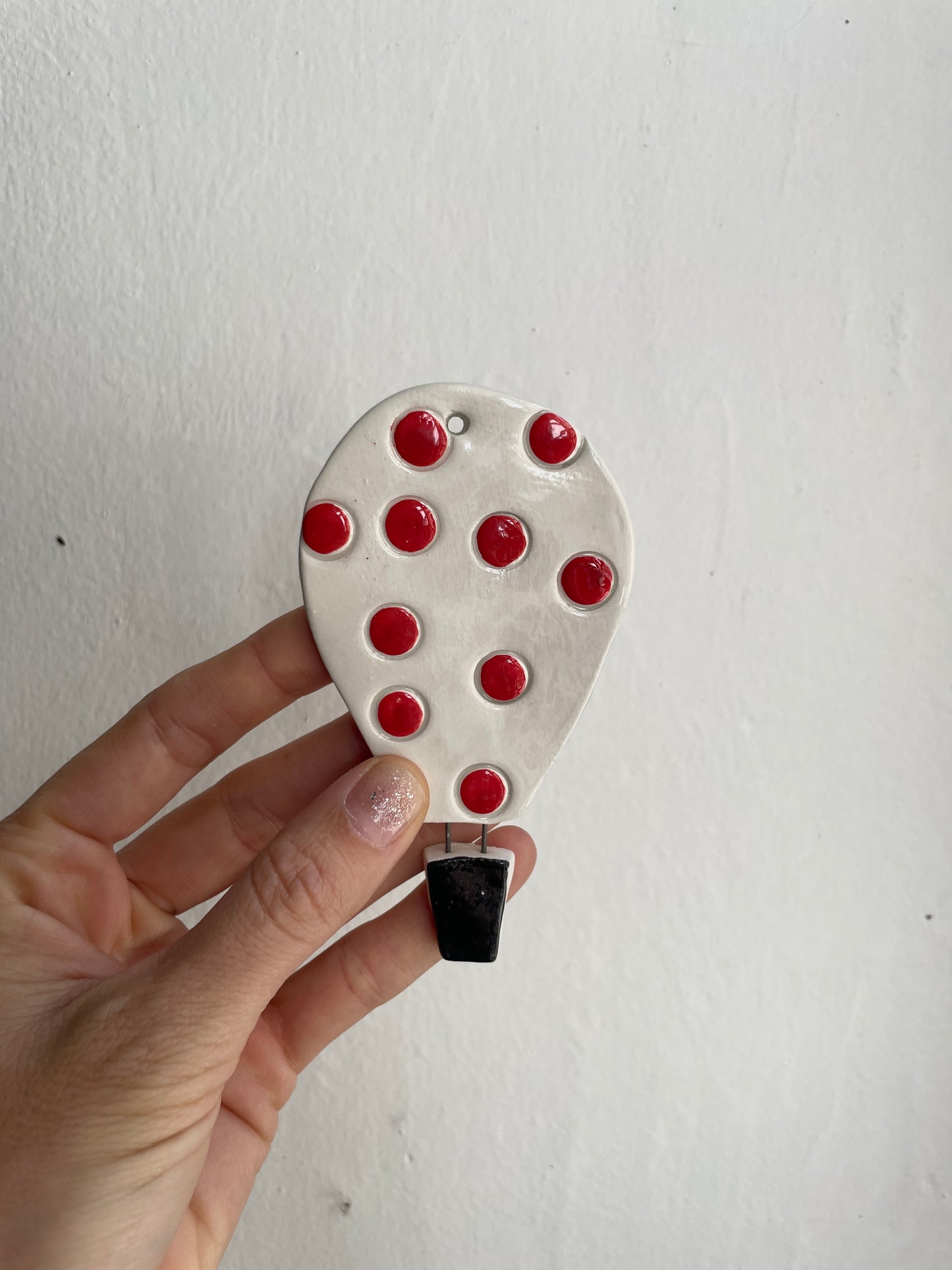 Mongolfiera piccola pois rossi