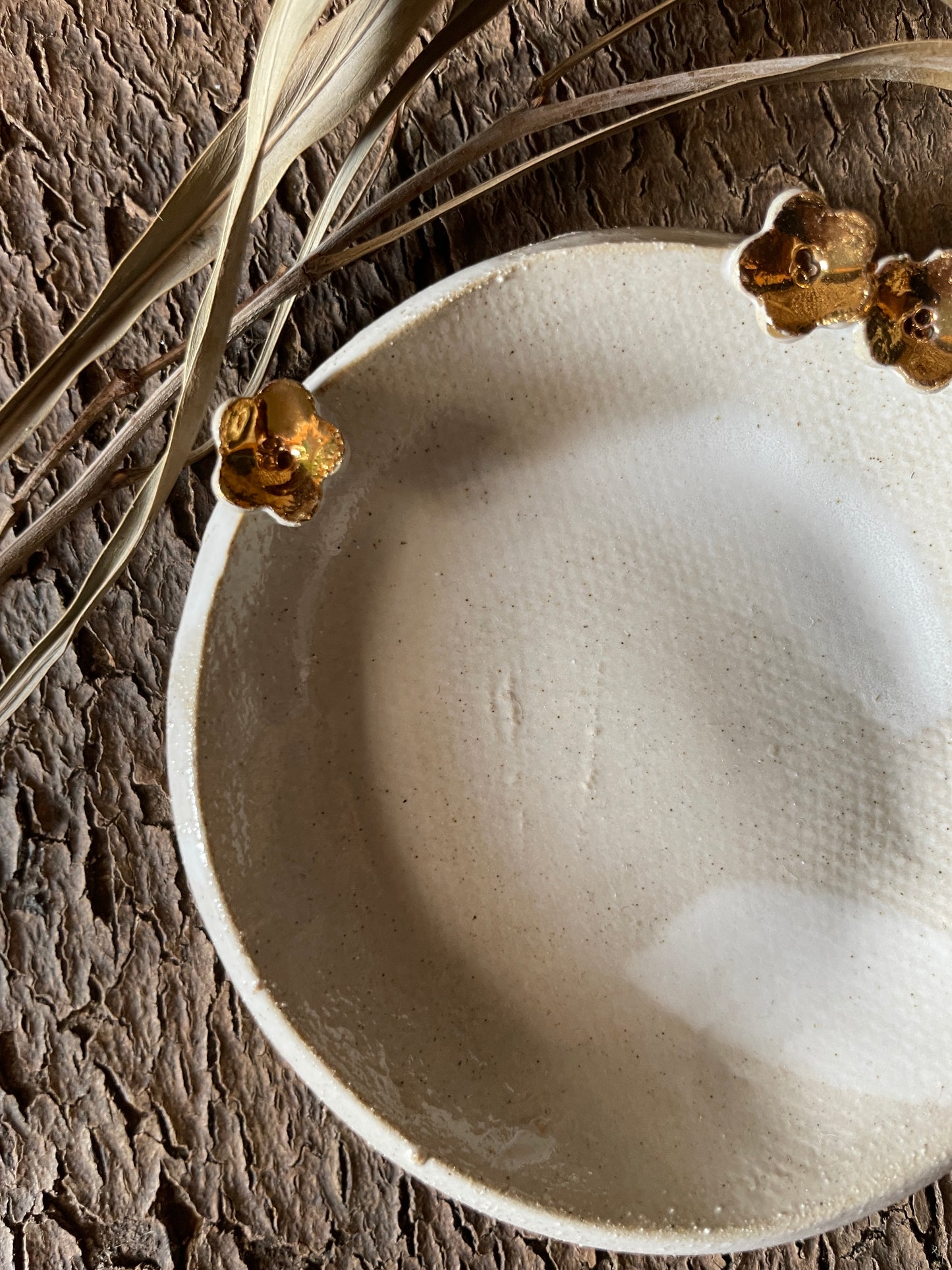 Piattino Ring dish "le fleur d'or" misura media