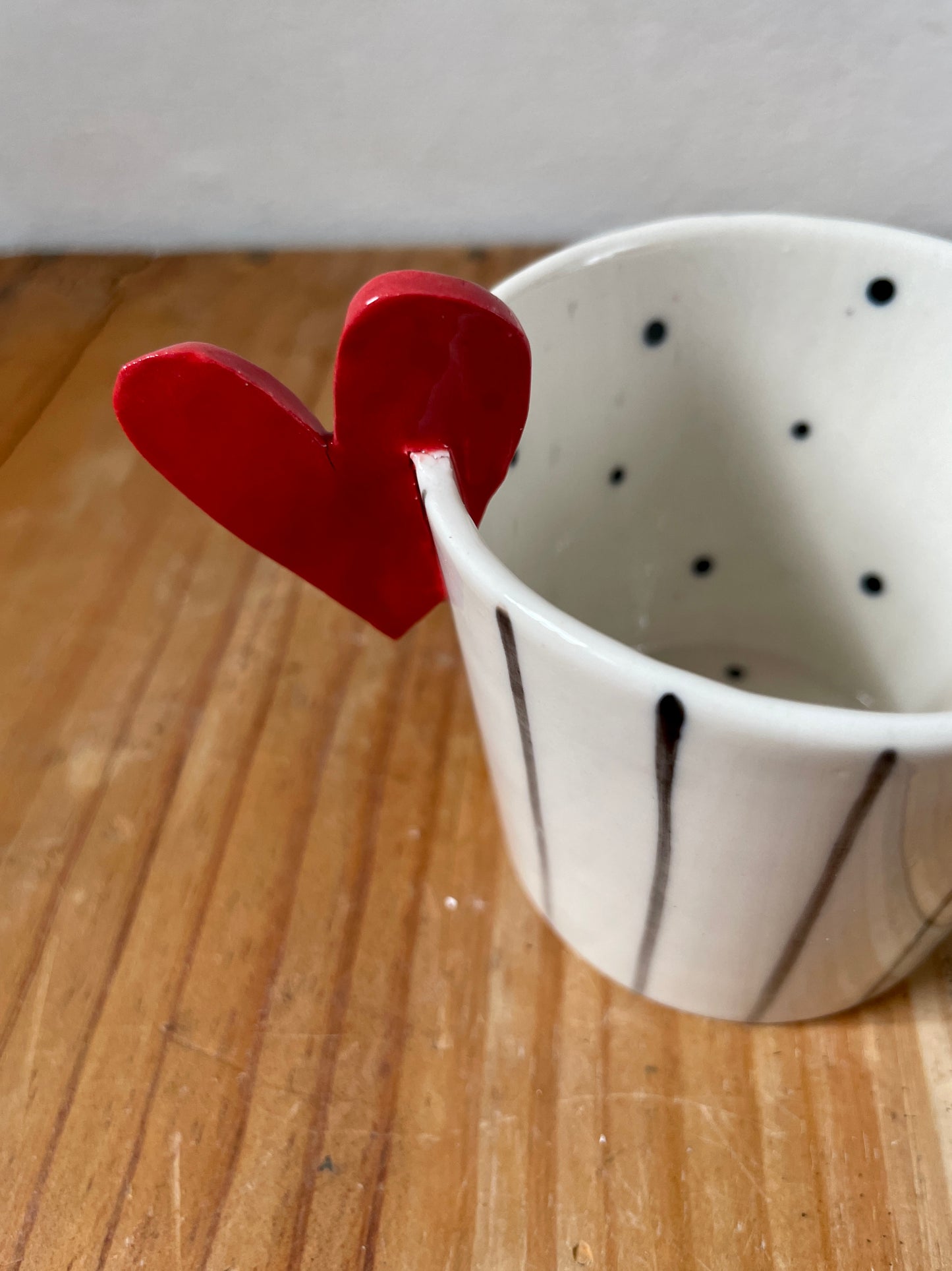 Coppia Tazzine Sweet Detail pois e righe in Porcellana di Limoges