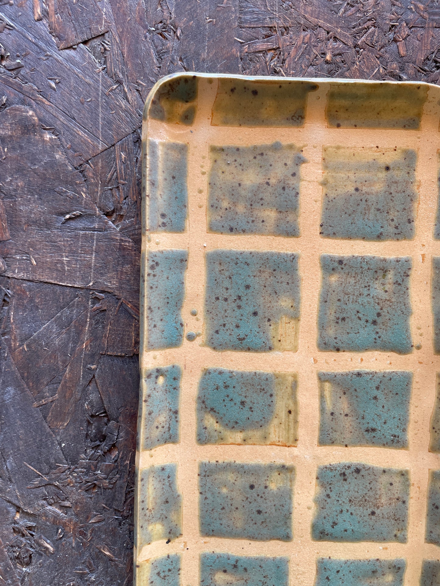 Vassoietto Levante verde a quadri