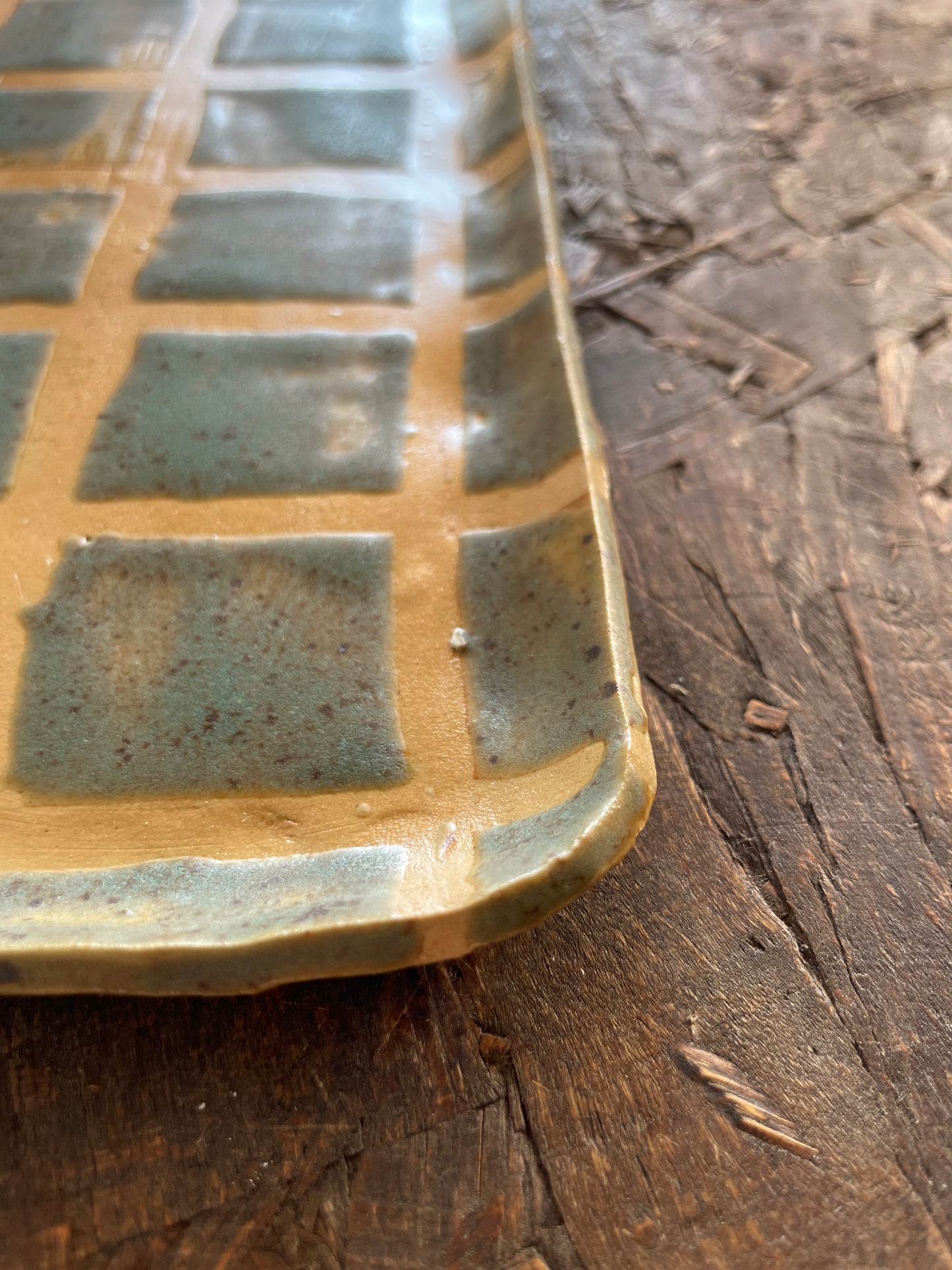 Vassoietto Levante verde a quadri