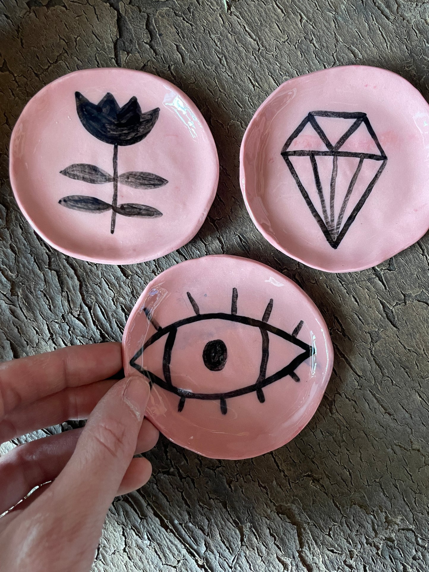 Set Ring dish Pink