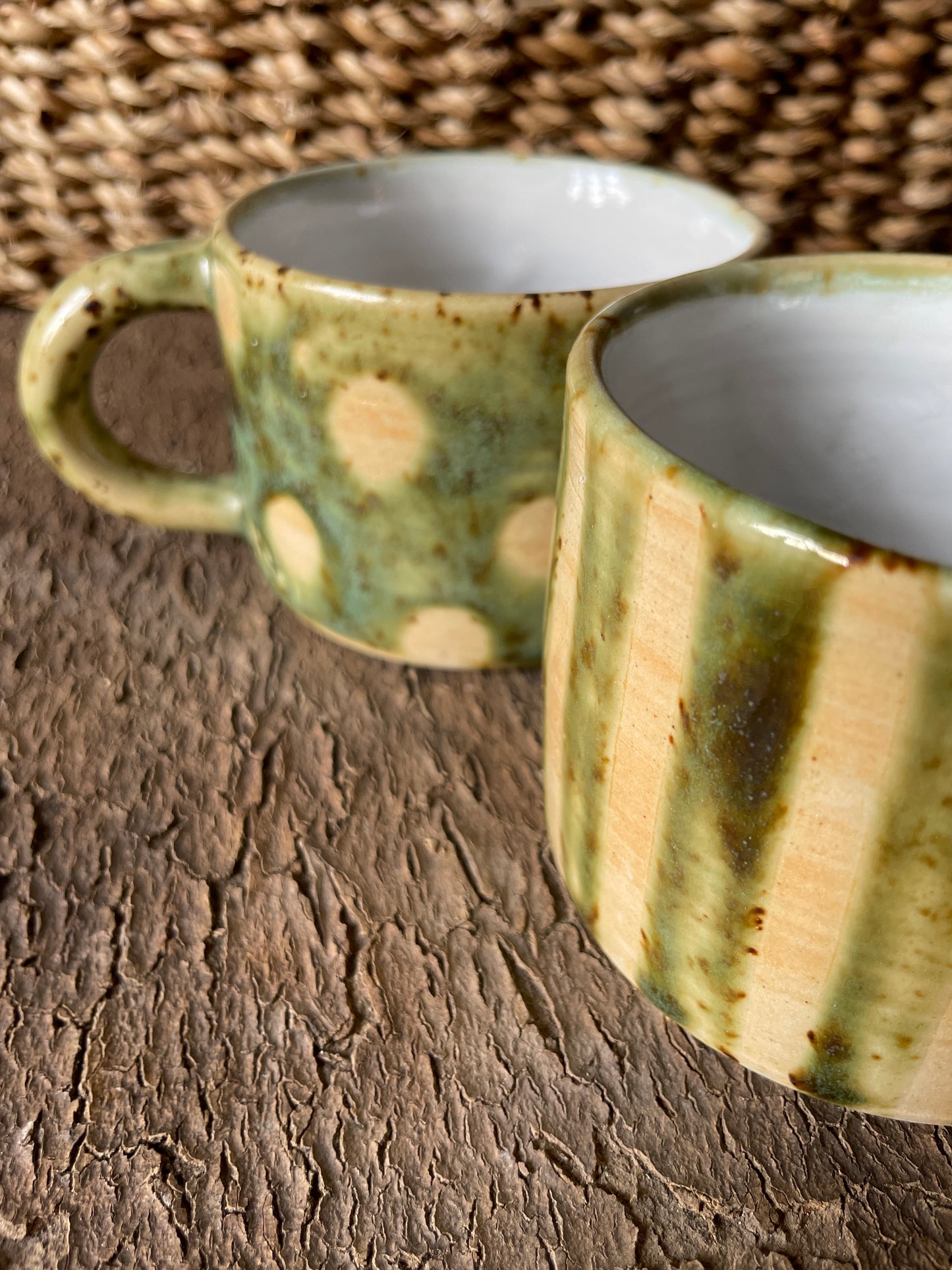 Coppia tazze Levante, in verde.