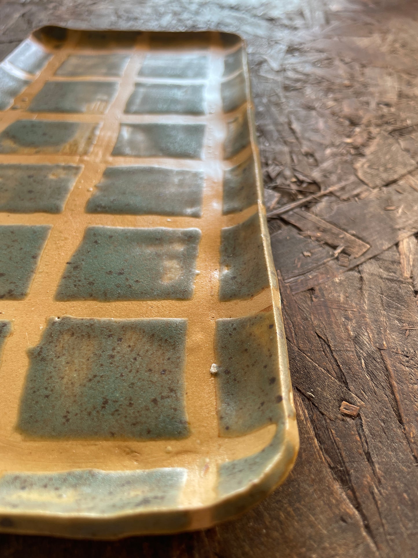 Vassoietto Levante verde a quadri