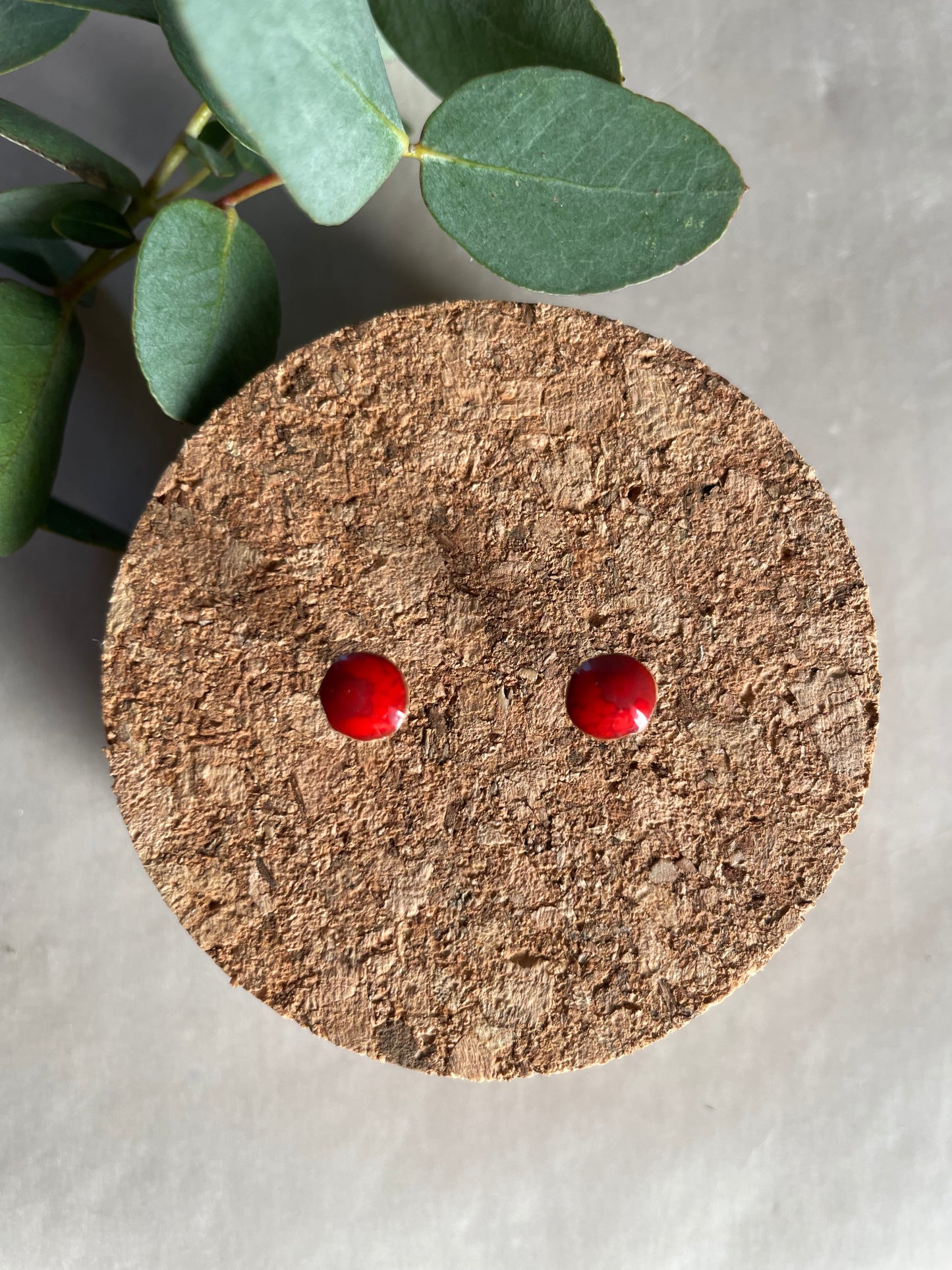 Orecchini Lobo Basic rossi MINI