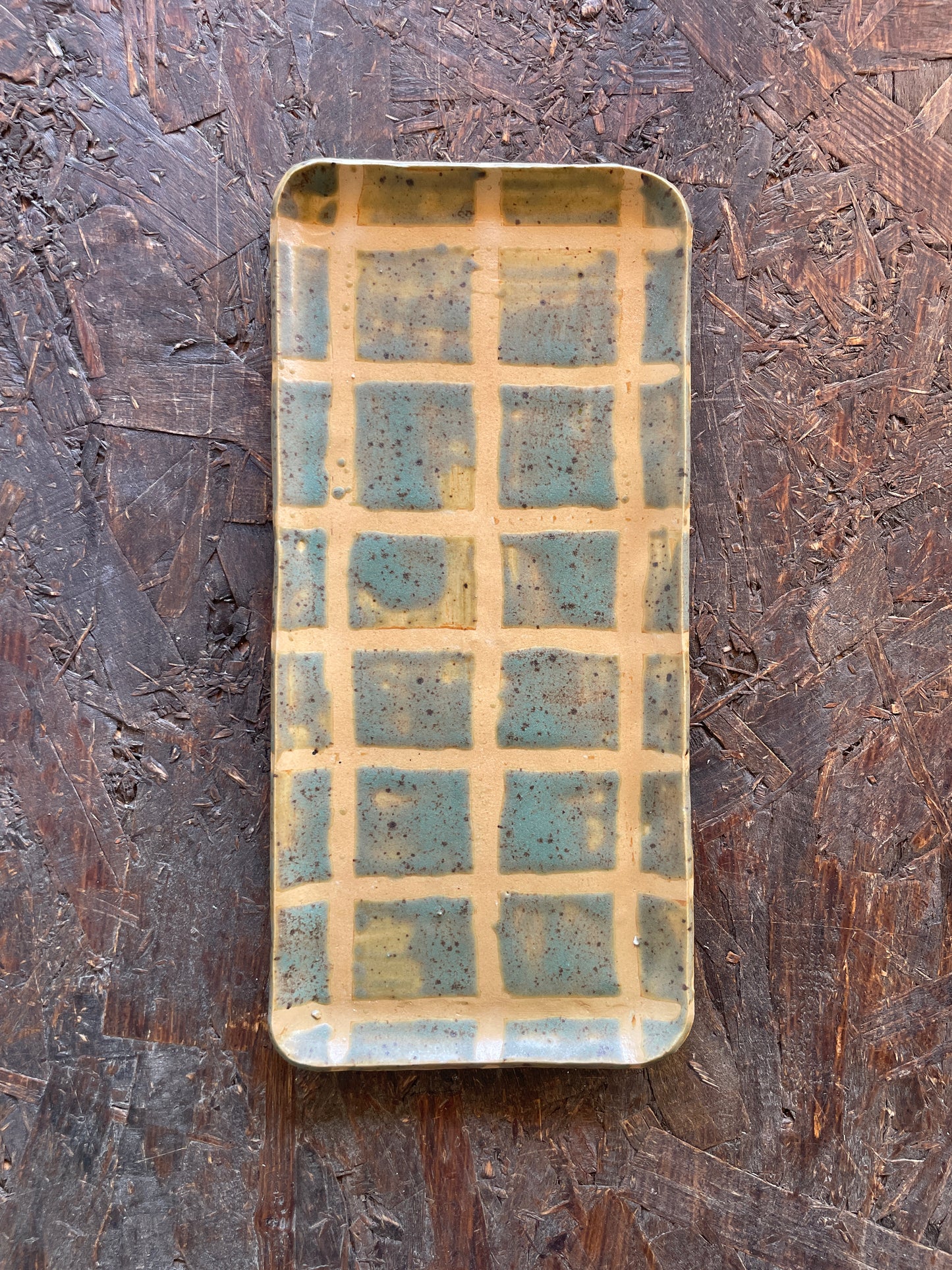 Vassoietto Levante verde a quadri