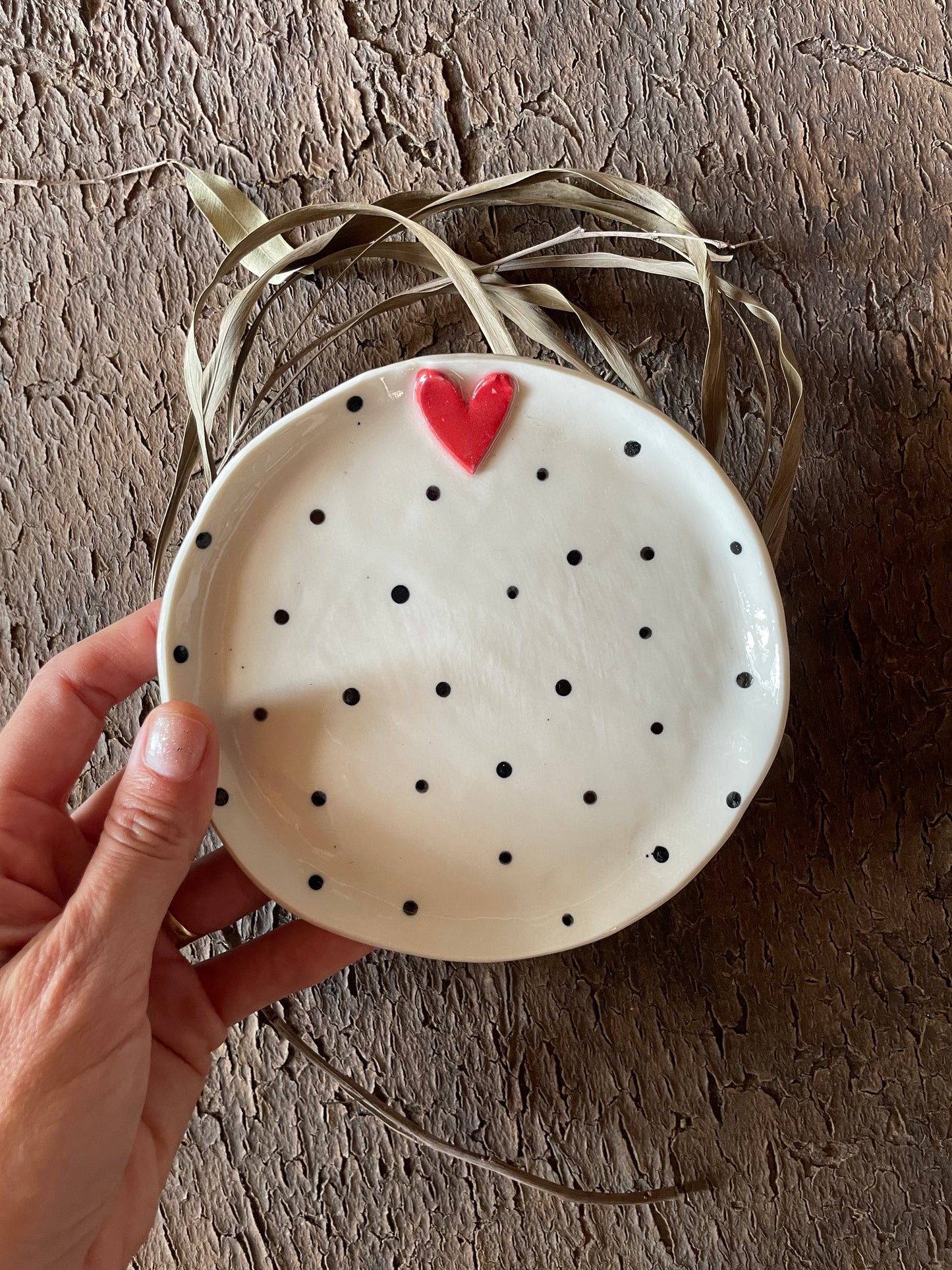 Piattino Sweet Detail pois (grande)