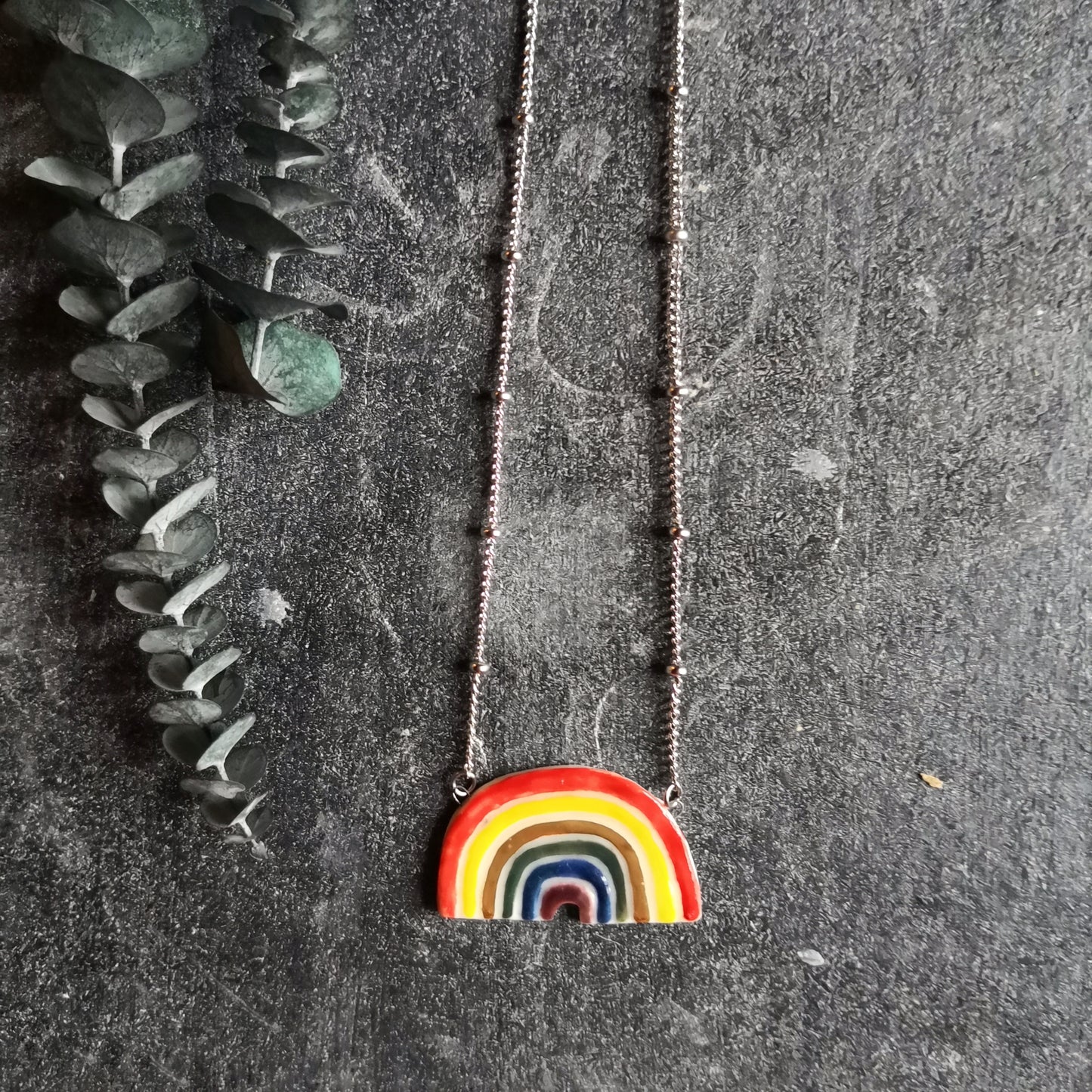 Collana "no rain no rainbow" piccola