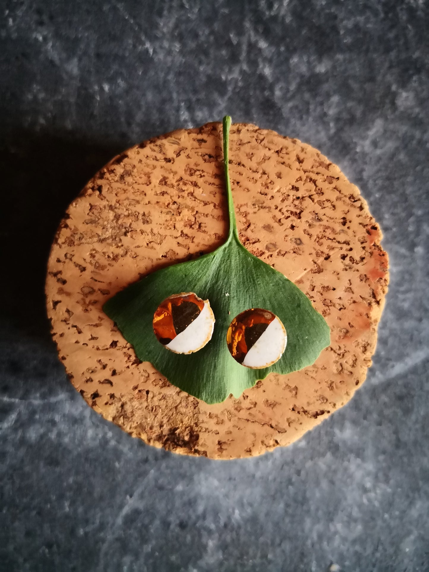 Orecchini Basic bianco e oro