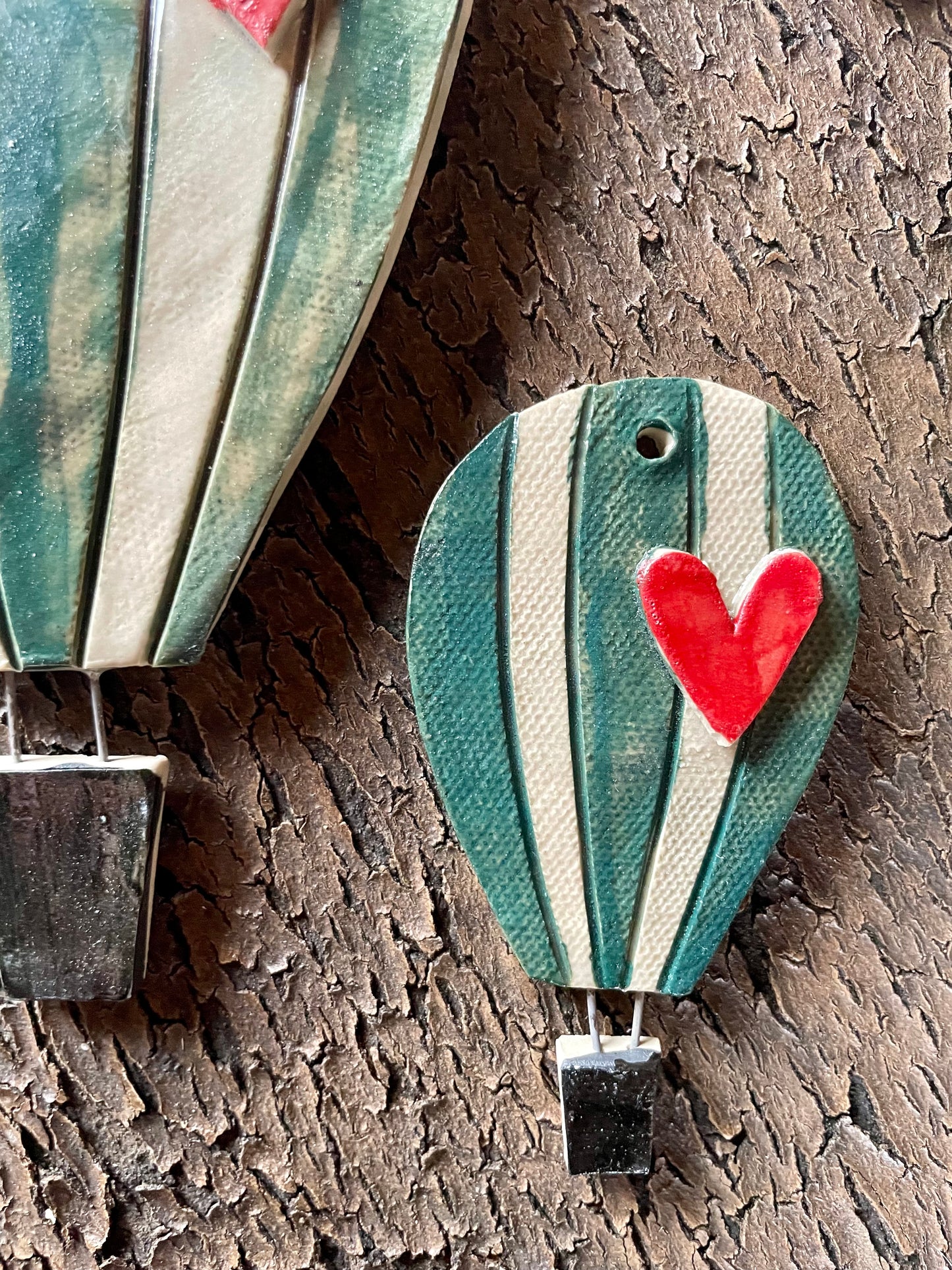 Set mongolfiere “righe verdi”