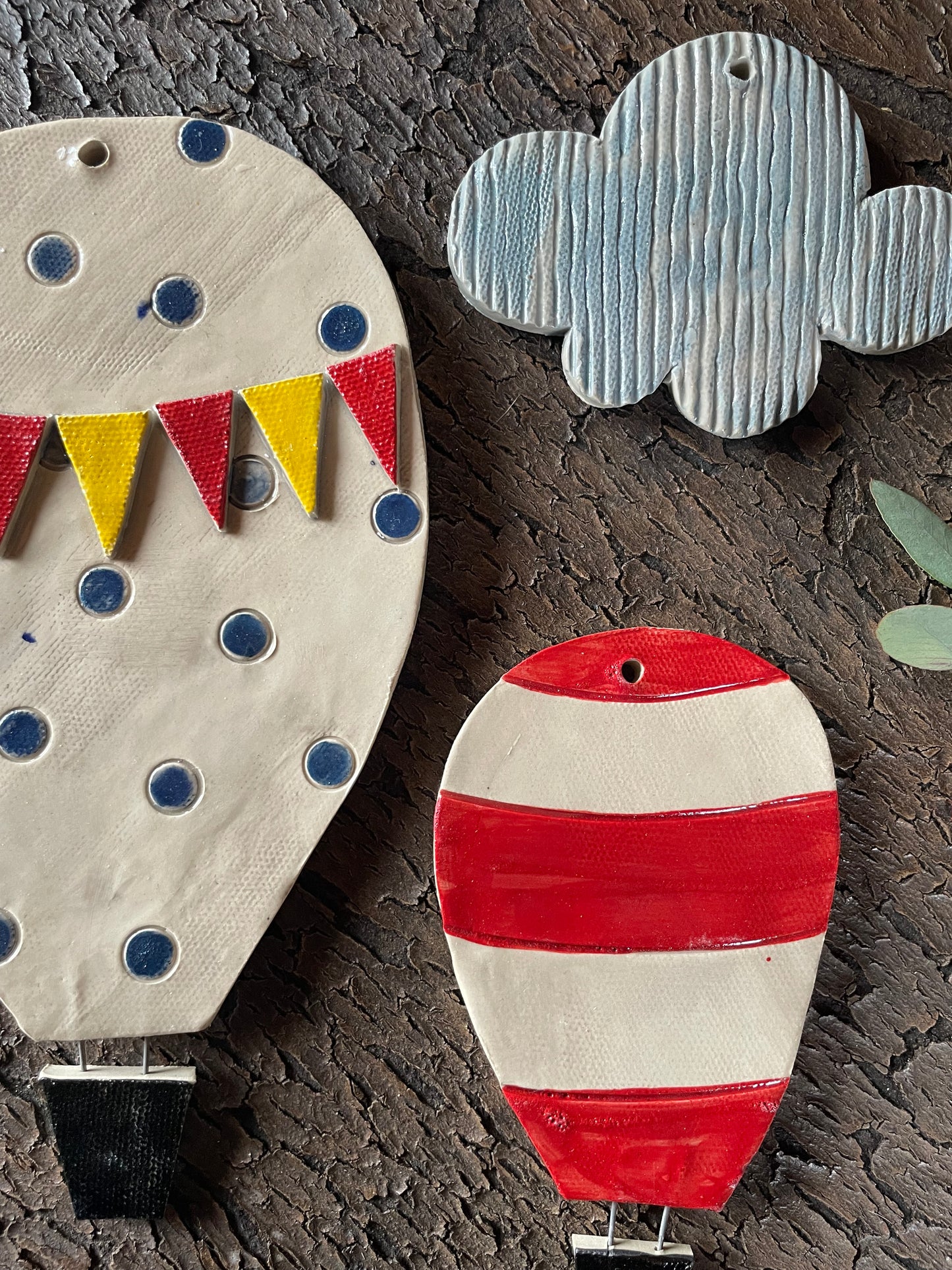 set Mongolfiere "sognando l’azzurro a pois blu”