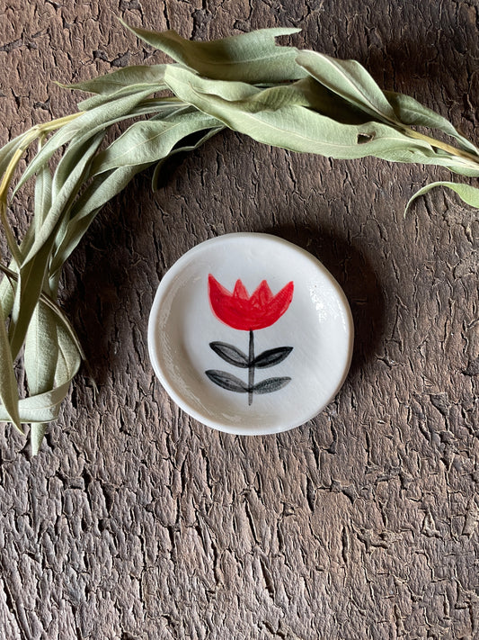 Piattino Ring dish "tulip" misura media