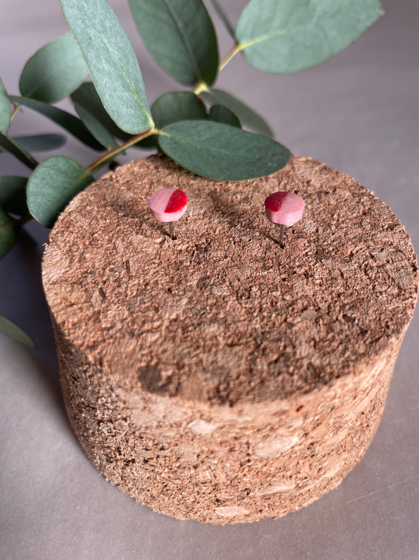 Orecchini basic porcellana rosa MINI