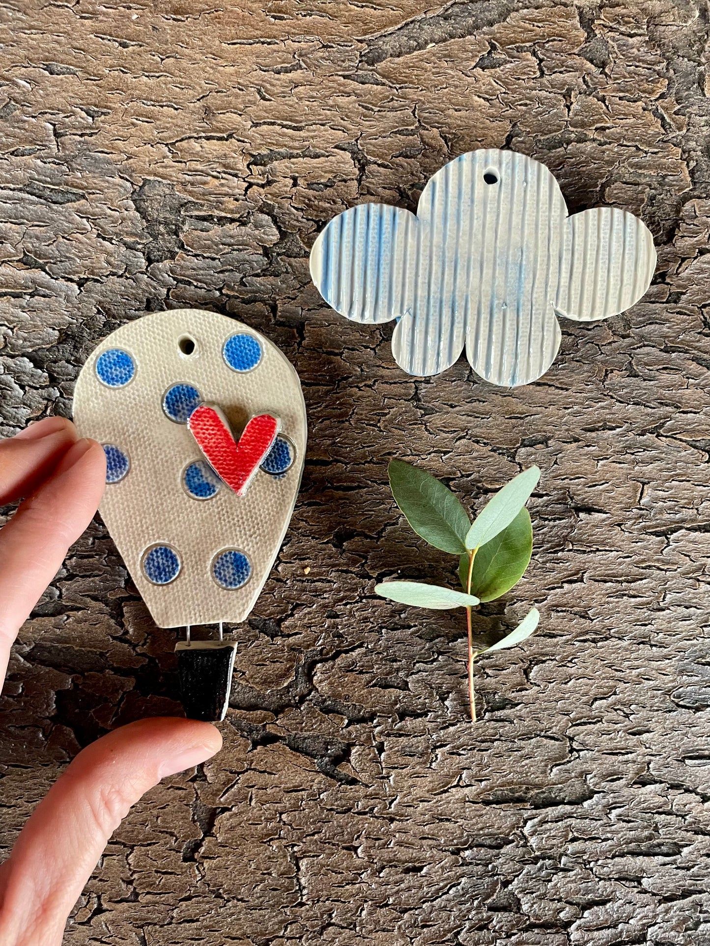 set Mongolfiere "pois azzurri e nuvola”