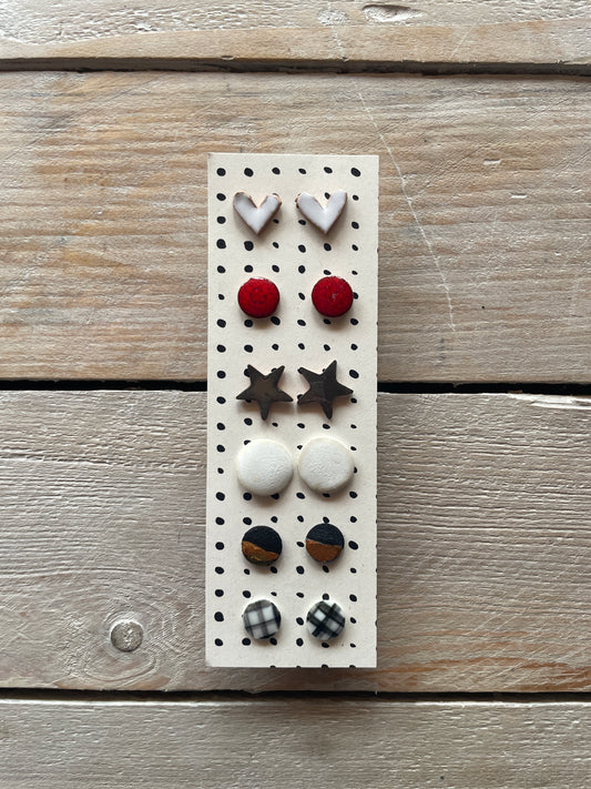 Set orecchini lobo (porcellana/gres/terracotta) #2