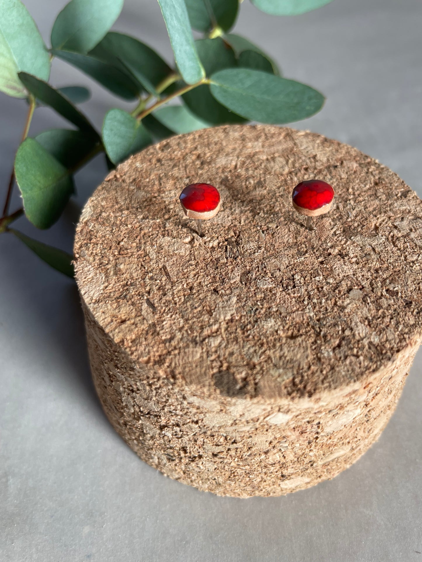 Orecchini Lobo Basic rossi MINI