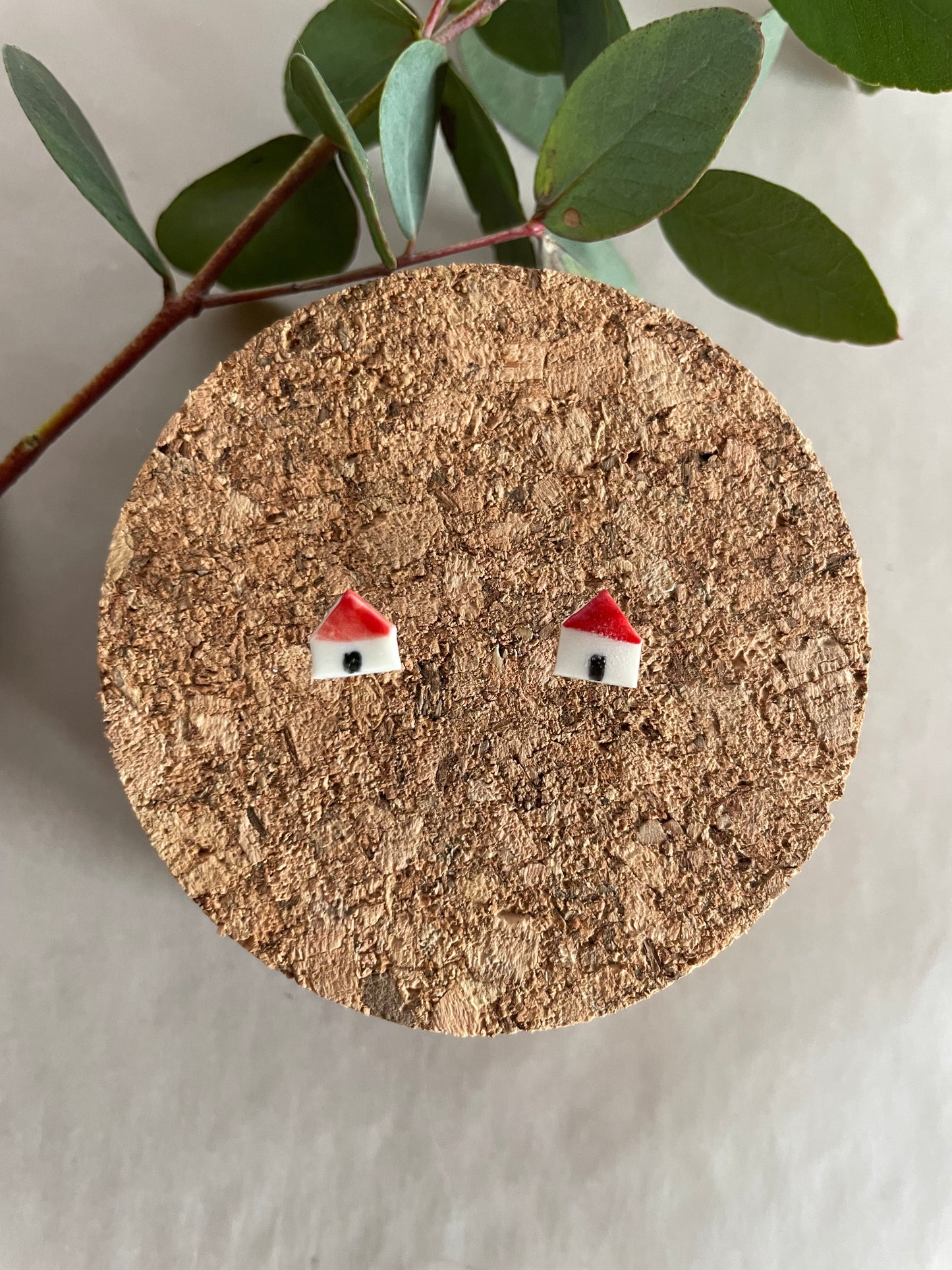 Orecchini casetta porcellana