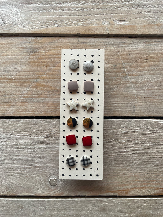 Set orecchini lobo (porcellana/gres/terracotta) #1