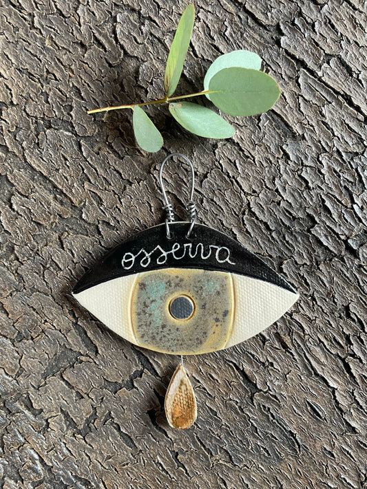 Occhio amuleto “osserva” verde