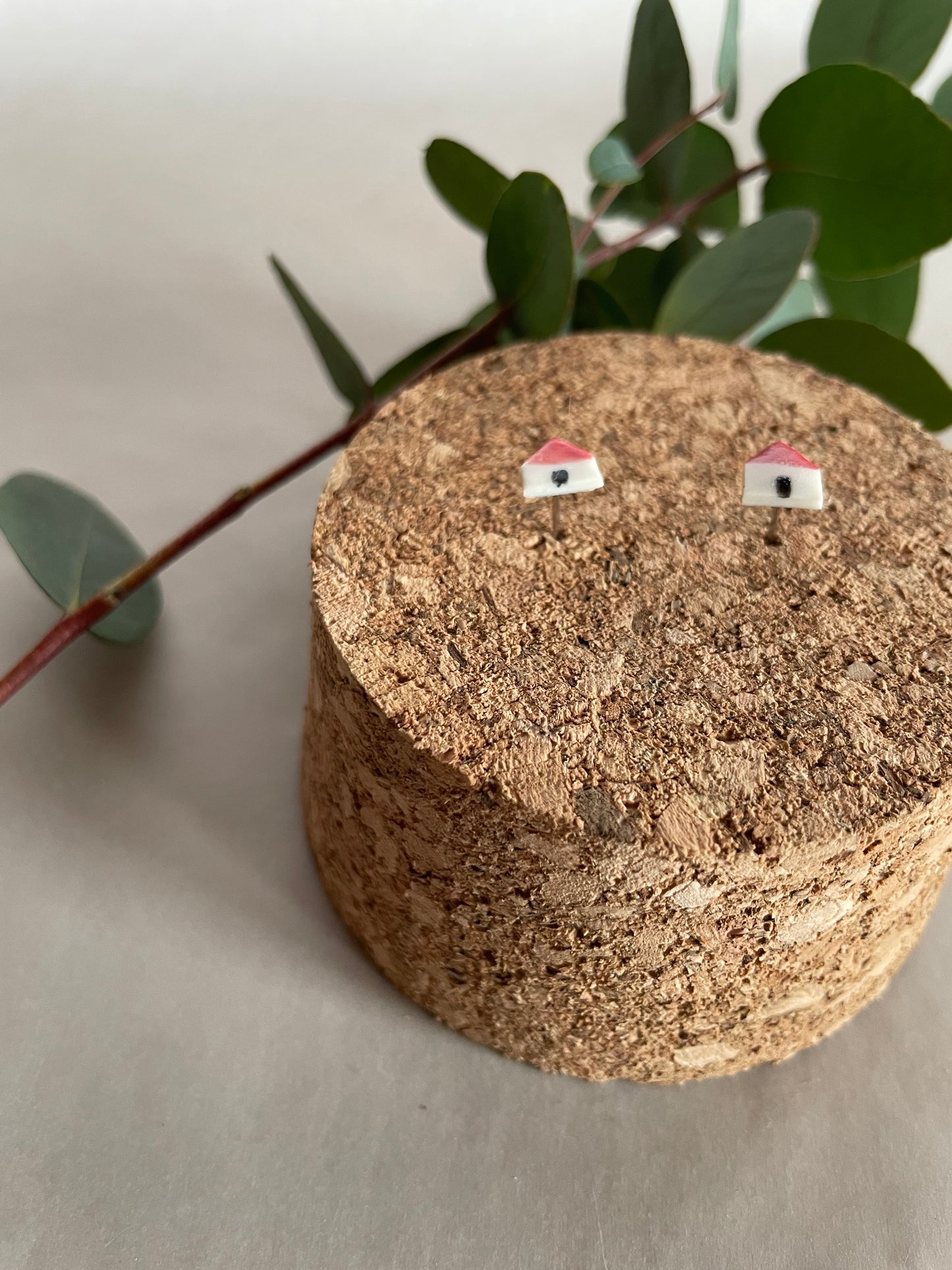 Orecchini casetta porcellana