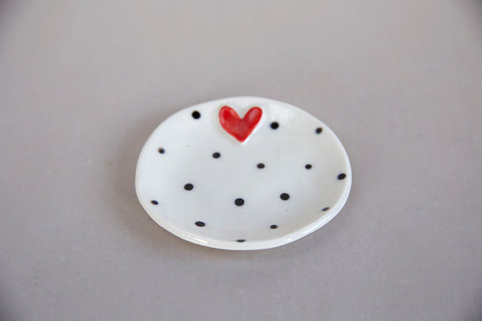 Piattino Sweet Detail pois(medio) porcellana