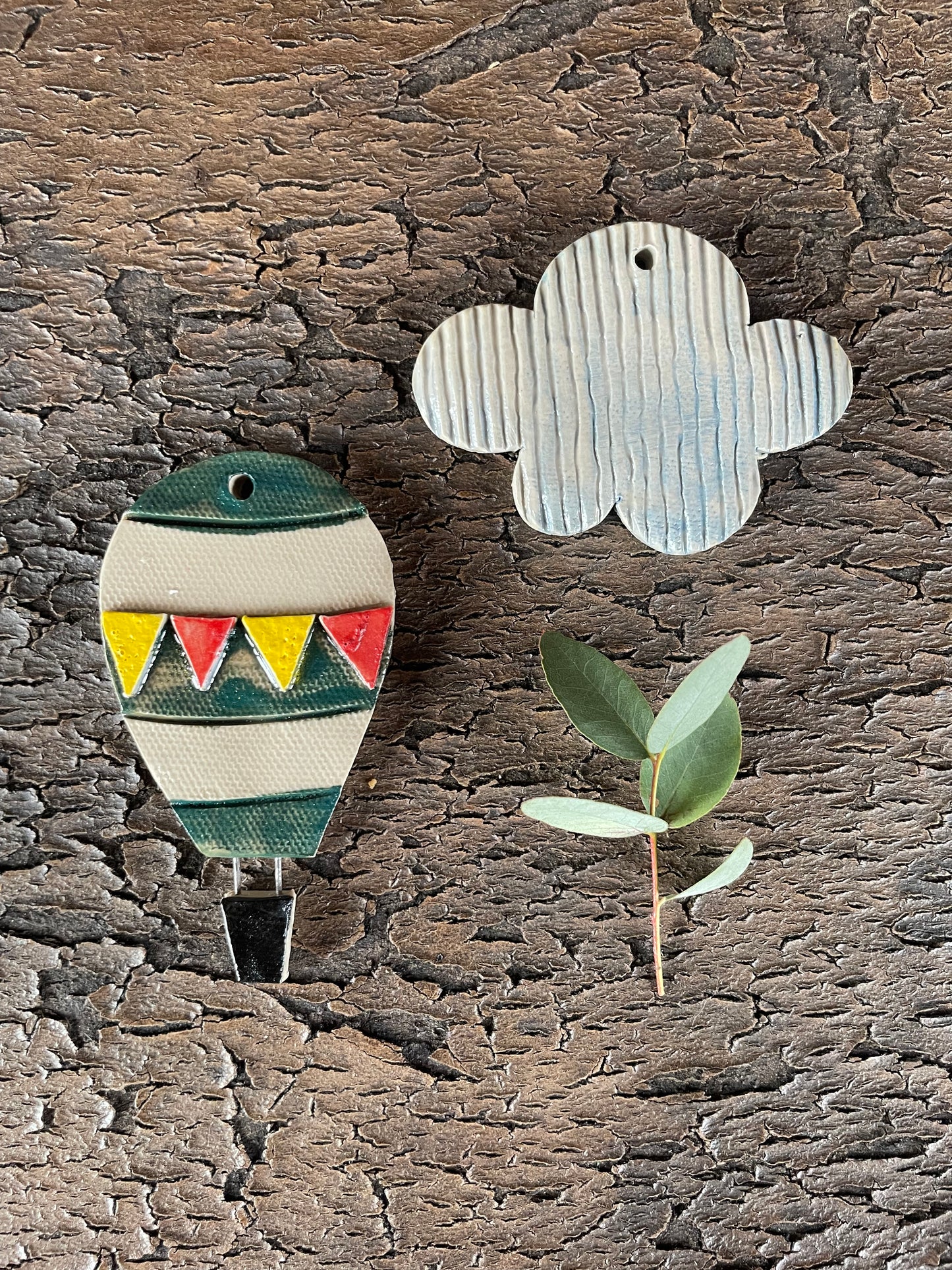 set Mongolfiere "circus verde e nuvola”