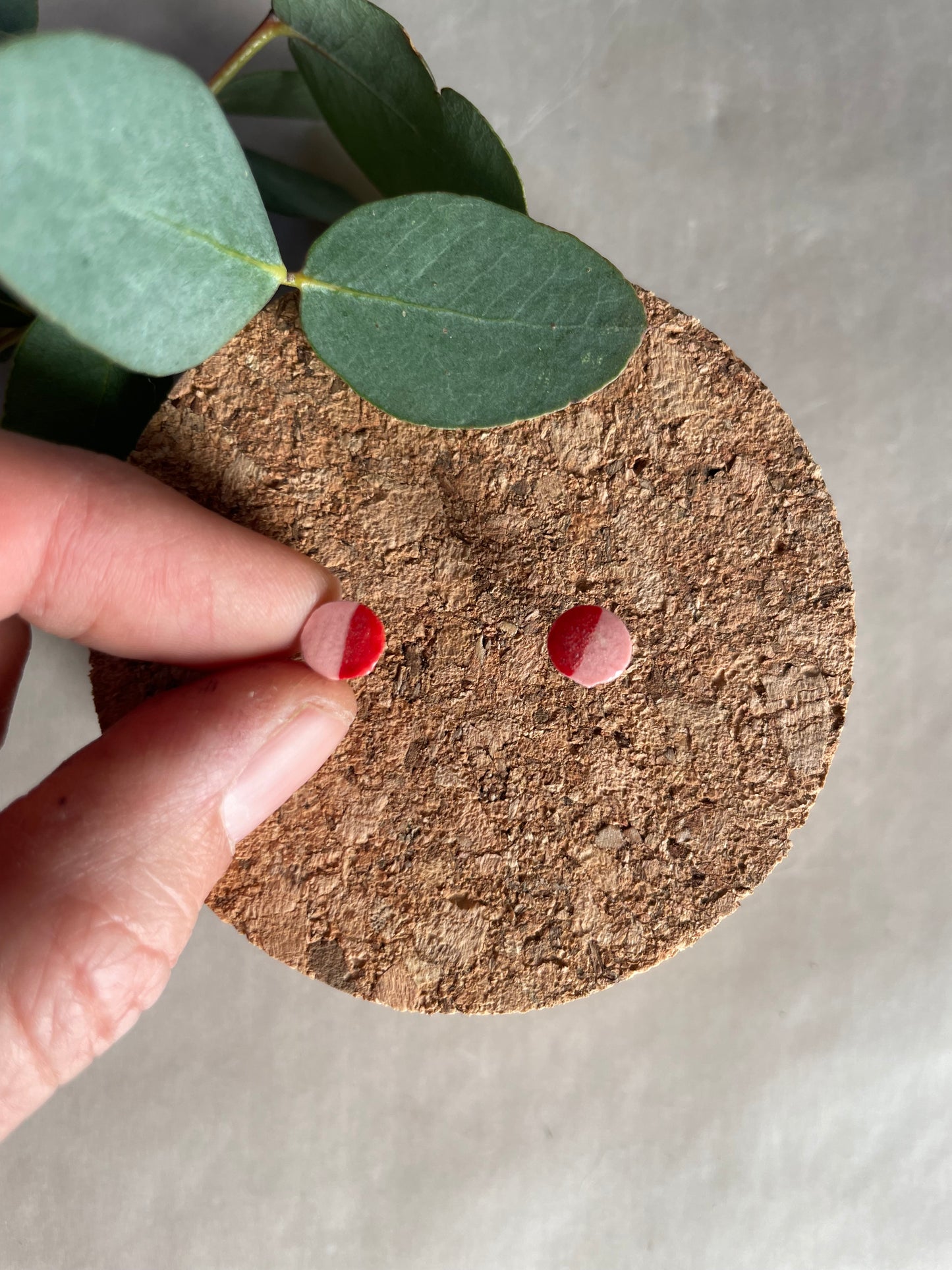 Orecchini basic porcellana rosa MINI