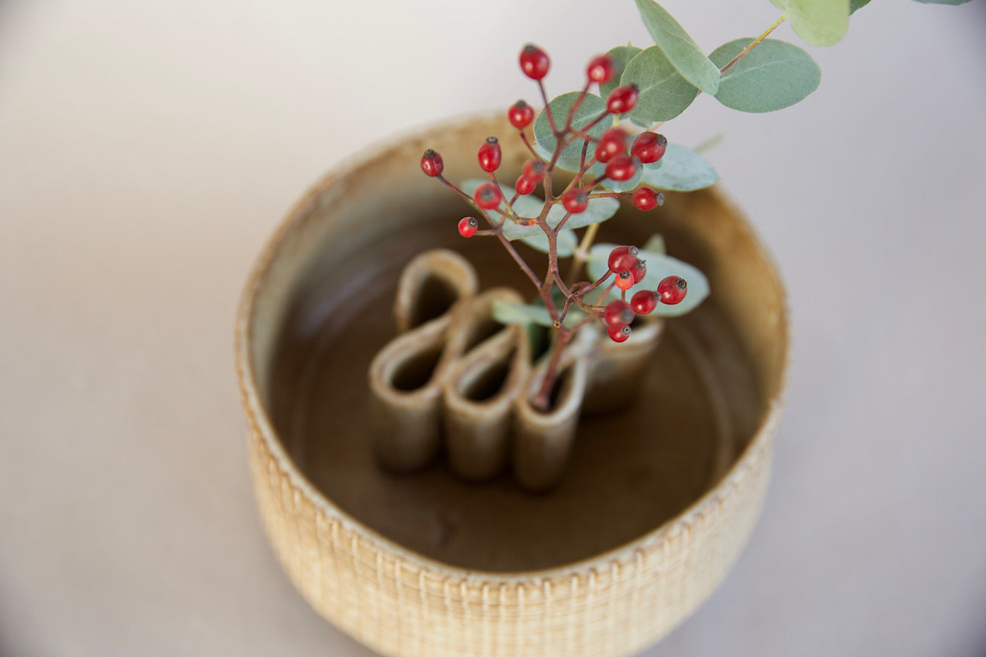 Vaso “squadro” per la composizione dei fiori, misura grande