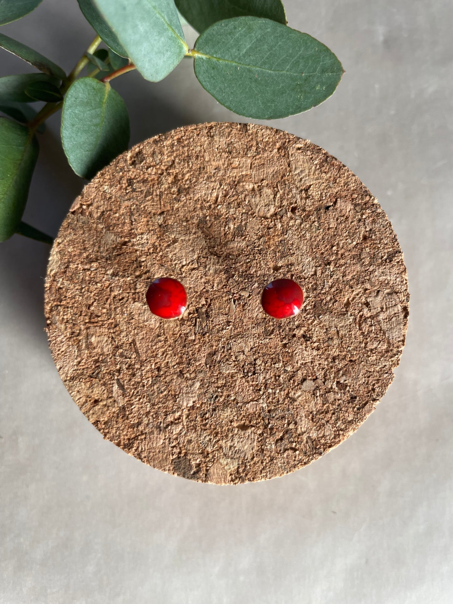 Orecchini Lobo Basic rossi MINI