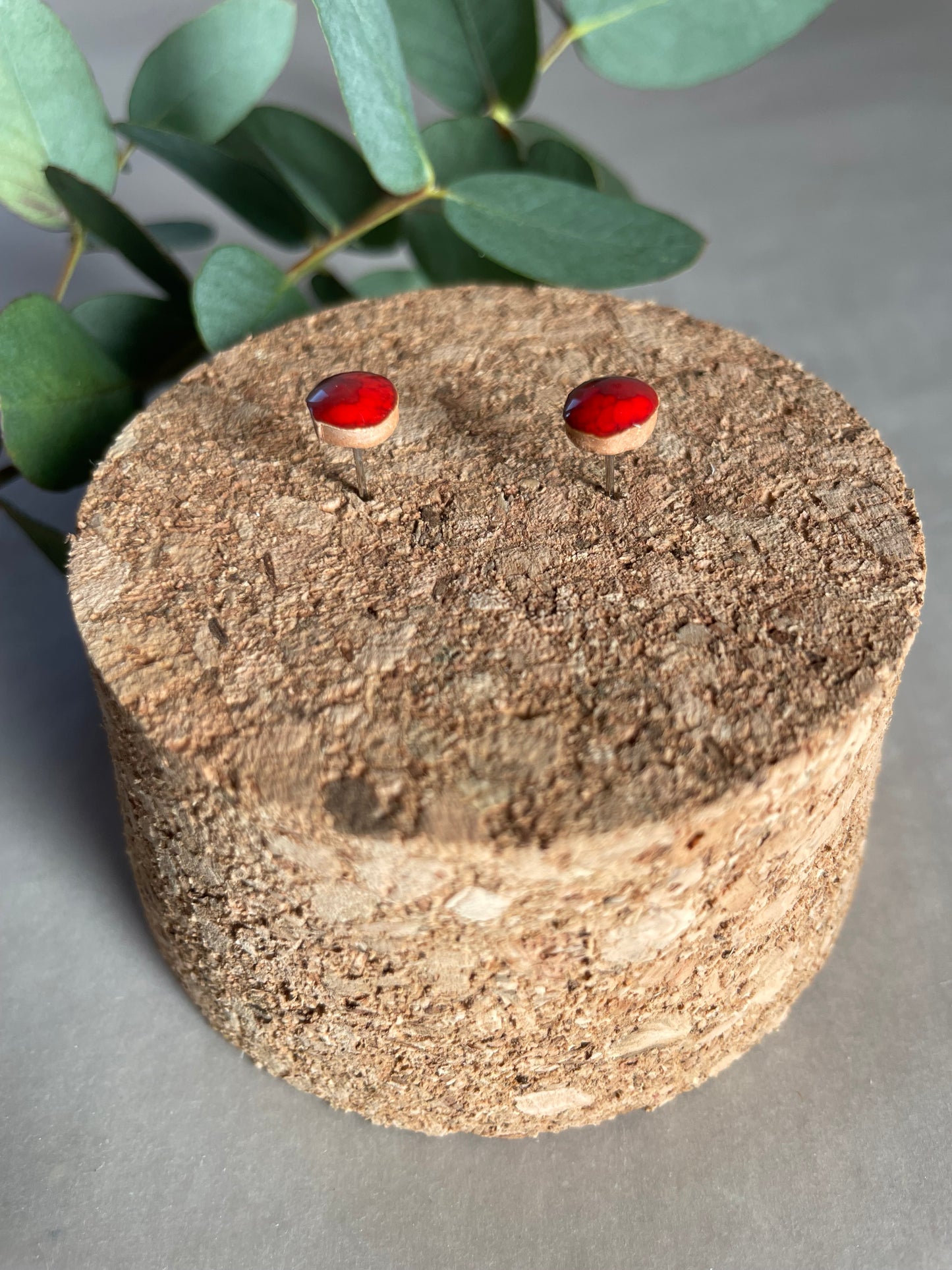 Orecchini Lobo Basic rossi MINI